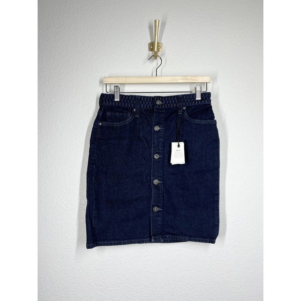 Levis Made & Crafted Button Front High Rise Denim Skirt Size 27 Handloom